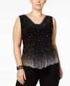 MSK PLUS SIZE EMBELLISHED BLOUSE