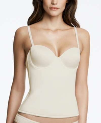 Dominique Paige Seamless Padded Strapless Longline Bra 8500 In Bone