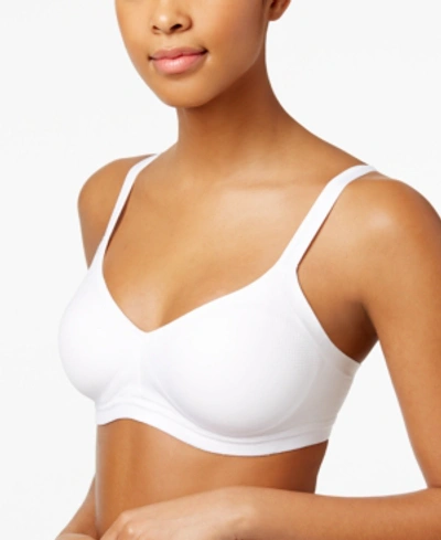 Warner's Warners Easy Does It Underarm-smoothing With Seamless Stretch Wireless Lightly Lined Comfort Bra Rm3 In White