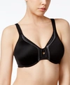 Olga Lace Necklace Minimizer Bra 35912 In Black W Smoked Pearl
