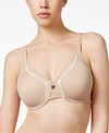Olga Lace Necklace Minimizer Bra 35912 In Toasted Almond W Ivory (nude 4)