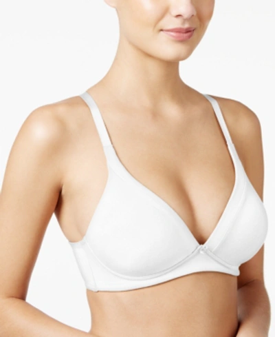 Warner's Invisible Bliss Cotton Wireless Bra Rn0141a In White