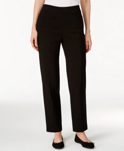 Alfred Dunner Classics Allure Pull-on Slim-leg Pants In Black