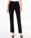 Jm Collection Women's Studded-rivet Pants, Regular & Short Lengths, Created For Macy's In Deep Black