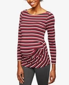 A PEA IN THE POD MATERNITY RUCHED JERSEY TOP