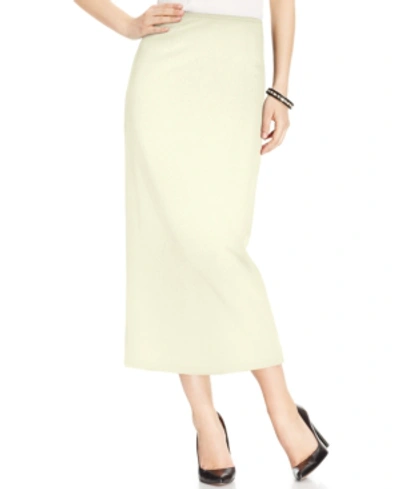 Kasper Crepe Column Skirt In Vanilla Ice