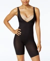 Maidenform Women's Firm Tummy-control Instant Slimmer Long Leg Open Bust Body Shaper 2556 In Black