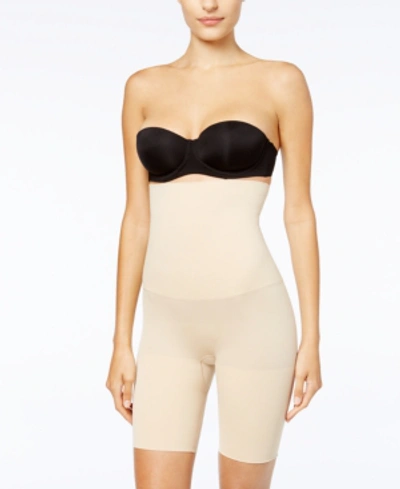 Maidenform Women's Ultra Tummy-control Seamless High Waist Thigh Slimmer 12622 In Latte Lift