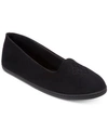 Dearfoams Women's Rebecca Microfiber Velour Closed Back Clog Slippers In Black