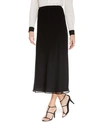 Msk Midi A-line Skirt In Black