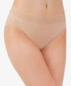 Vanity Fair Flattering Cotton Lace Stretch Brief Underwear 13396, Also Available In Extended Sizes In Honey Beige (nude 4)