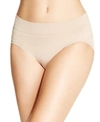 Warner's No Pinches No Problems Striped Hi Cut Brief Underwear Rt5501p In Toasted Almond (nude 4)