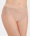 Vanity Fair Flattering Lace Stretch Brief Underwear 13281, Also Available In Extended Sizes In Rose Beige- Nude 01