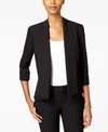 KASPER OPEN-FRONT SOFT BLAZER WITH CUFFED SLEEVES