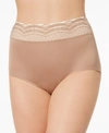 Warner's Warners No Pinching No Problems Dig-free Comfort Waist With Lace Microfiber Brief Rs7401p In Toasted Almond (nude 3)