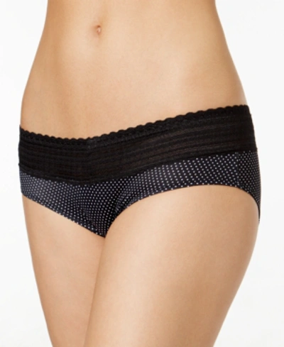 Warner's Warners No Pinching, No Problems Dig-free Comfort Waist With Lace Microfiber Hipster 5609j In Black Dot