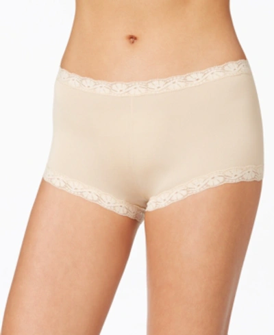 MAIDENFORM LACE TRIM MICROFIBER BOYSHORT UNDERWEAR 40760