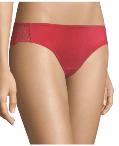 Maidenform Comfort Devotion Lace Back Tanga Underwear 40159 In Camera Red-y