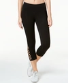 IDEOLOGY WOMEN'S ESSENTIALS CUTOUT CROPPED LEGGINGS, CREATED FOR MACY'S