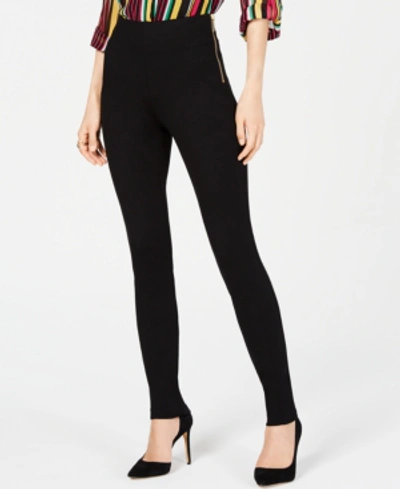 Inc International Concepts Inc Wide-waistband Skinny Pants, Created For Macy's In Deep Black