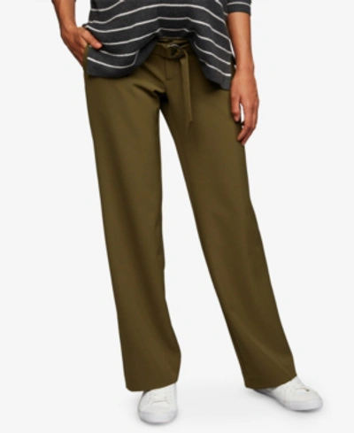 A Pea In The Pod Maternity Wide-leg Drawstring Pants In Olive