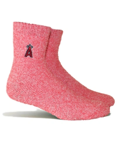 Pkwy Los Angeles Angels Parkway Team Fuzzy Socks In Red/white