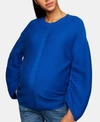 A PEA IN THE POD MATERNITY RUCHED-SLEEVE SWEATER