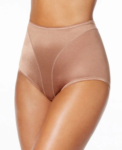 Leonisa Women's Light Tummy-control Hi Cut Thong-silhouette Panty 01214 In Brown