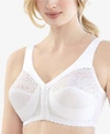 Glamorise Women's Full Figure Plus Size Magiclift Front Close Support Bra 1200 In White