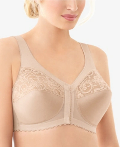 GLAMORISE WOMEN'S FULL FIGURE PLUS SIZE MAGICLIFT FRONT CLOSE SUPPORT BRA 1200