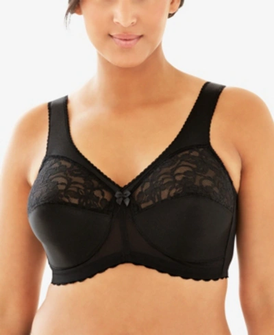 Glamorise Women's Full Figure Plus Size Magiclift Original Wirefree Support Bra 1000 In Black