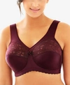 Glamorise Women's Full Figure Plus Size Magiclift Original Wirefree Support Bra 1000 In Burgundy