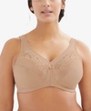 Glamorise Women's Full Figure Plus Size Magiclift Wirefree Minimizer Support Bra 1003 In Cafe