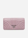 PRADA DIAGRAMME QUILTED LEATHER CLUTCH BAG