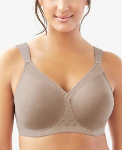 Glamorise Full Figure Plus Size Magiclift Wirefree T-shirt Bra In Taupe