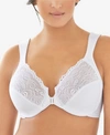 GLAMORISE WOMEN'S FULL FIGURE PLUS SIZE WONDERWIRE FRONT CLOSE BRA