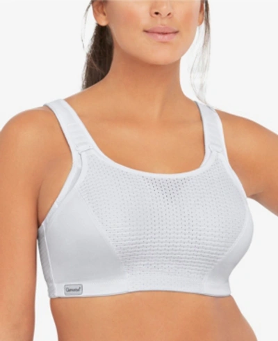 Glamorise Women's Full Figure Plus Size Adjustable Wirefree Sports Bra In White