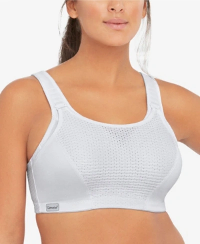 Glamorise Women's Full Figure Plus Size Adjustable Wirefree Sports Bra 1166 In White