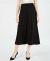 Kasper Crepe Pencil Midi Skirt In Black