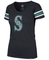 47 BRAND WOMEN'S SEATTLE MARINERS OFF CAMPUS SCOOP T-SHIRT