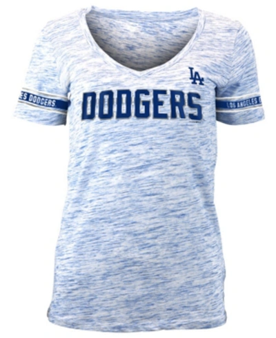 5th & Ocean Women's Los Angeles Dodgers Space Dye T-shirt In Navy