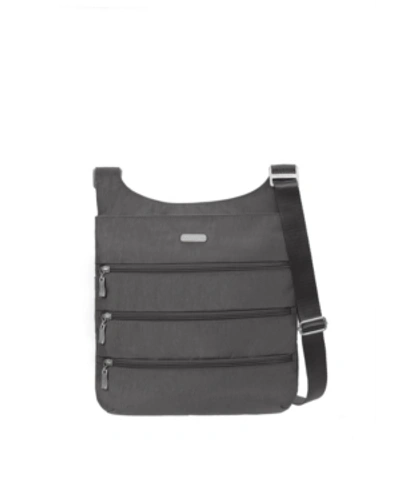 Baggallini Big Zipper Bag With Rfid In Charcoal