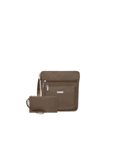 Baggallini Pocket Crossbody With Rfid In Brown