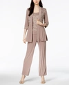 R & M Richards Sequined Lace 2-pc. Set In Mocha