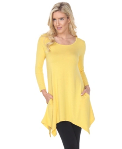 White Mark Maternity Kayla Tunic Top In Yellow