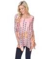 White Mark Women's Rella Tunic In Pink