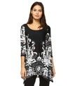 White Mark Women's Yanette Tunic In Black