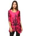 White Mark Maternity Ganette Tunic In Pink
