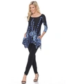 White Mark Women's Rella Tunic In Black