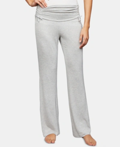 A Pea In The Pod Maternity Ruched Pajama Pants In Medium Heather Grey